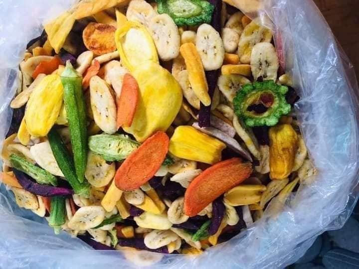 1kg hoa quả sấy giòn loại 1