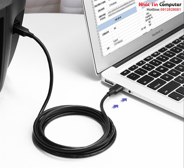 Cáp máy in USB 2m đầu mạ vàng  Ugreen 20847 cao cấp
