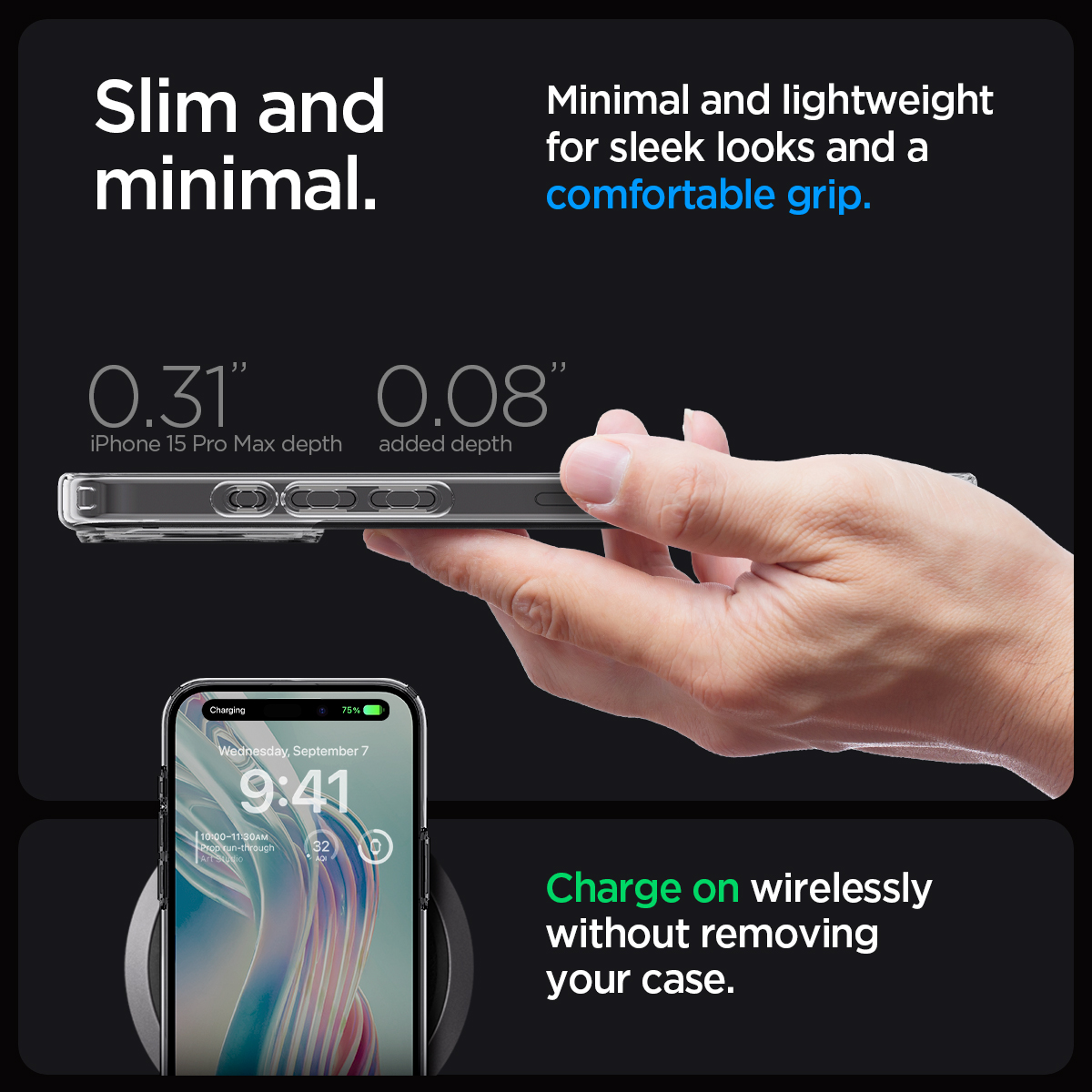 Ốp Lưng Spigen Ultra Hybrid Cho iPhone 15 Pro Max / 15 Pro / 15 Plus / 15