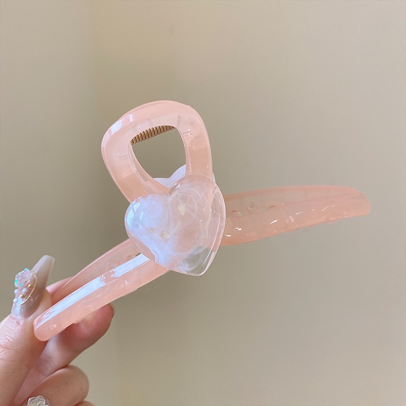 Kẹp tóc dài hình tim , gấp tóc càng cua 11cm