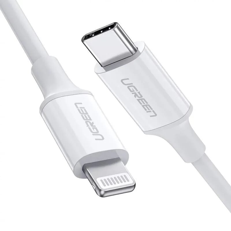 Ugreen 60749 2m cáp usb type c ra apple lightning màu trắng US171