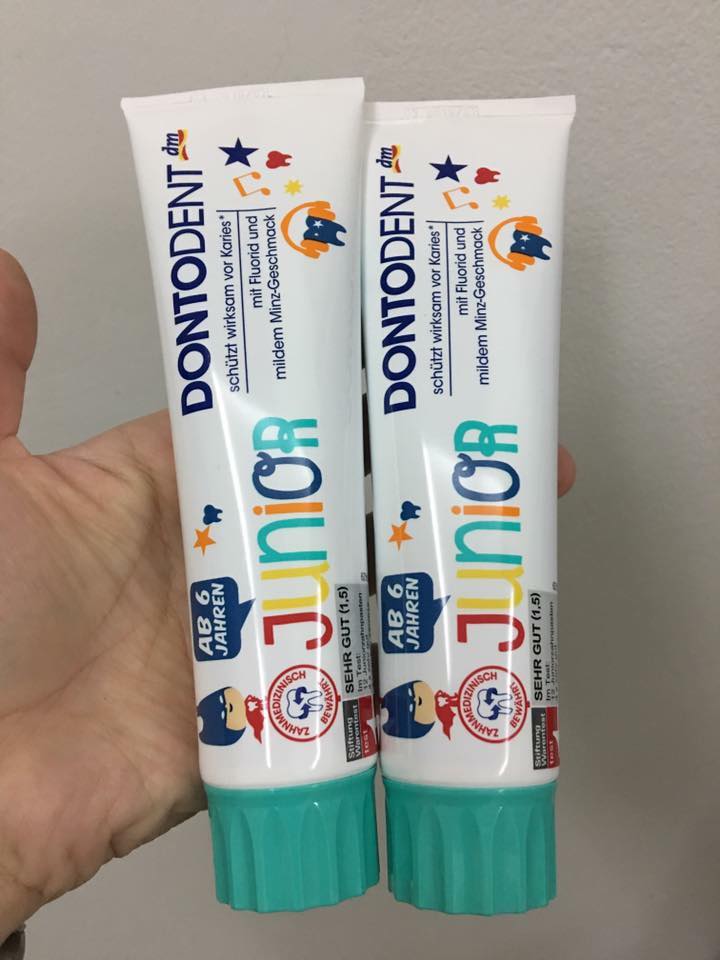 [HCM]Kem đánh răng trẻ em Dontodent Junior 100ml - Hàng chuẩn Đức