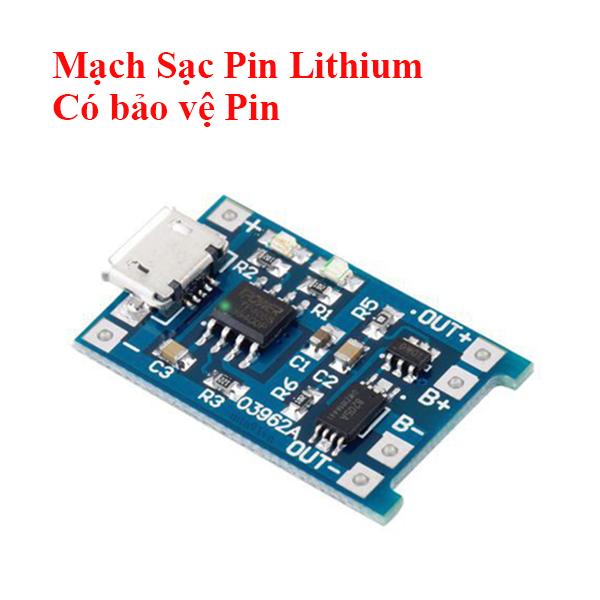 ( 2 cái ) Mạch Sạc Pin Lithium - Li-ion - 18650 TP4056 Có Bảo Vệ Pin