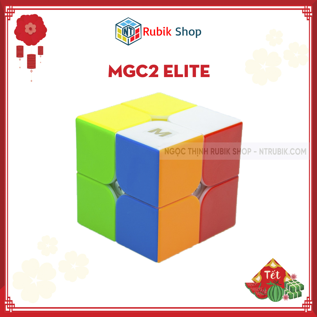 [Hoàn tiền 10%][Siêu phẩm] Rubik 2x2x2 YongJun MGC2 Elite Stickerless/ Đen