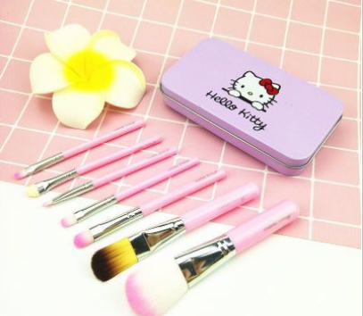 Bộ cọ trang điểm 7 cây mềm mượt kèm hộp đựng (Hồng)[ Hàng Cao Cấp] Bộ Cọ Trang Hello Kitty Chuyên Nghiệp Cao Cấp 7 Cây, Dành Cho Trang Điểm Cá Nhân, bộ cọ trang điểm 7 cây, bộ cọ hello kitty,cọ trang điểm,bộ trang điểm,hộp trang điểm,hộp trang điểm rẻ, bộ