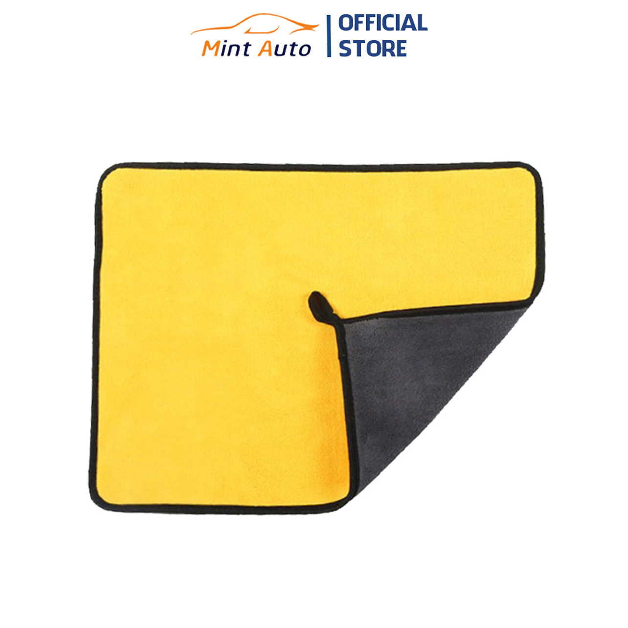 Professional home use yellow gray microfiber car cleaning cloth 30x30cm