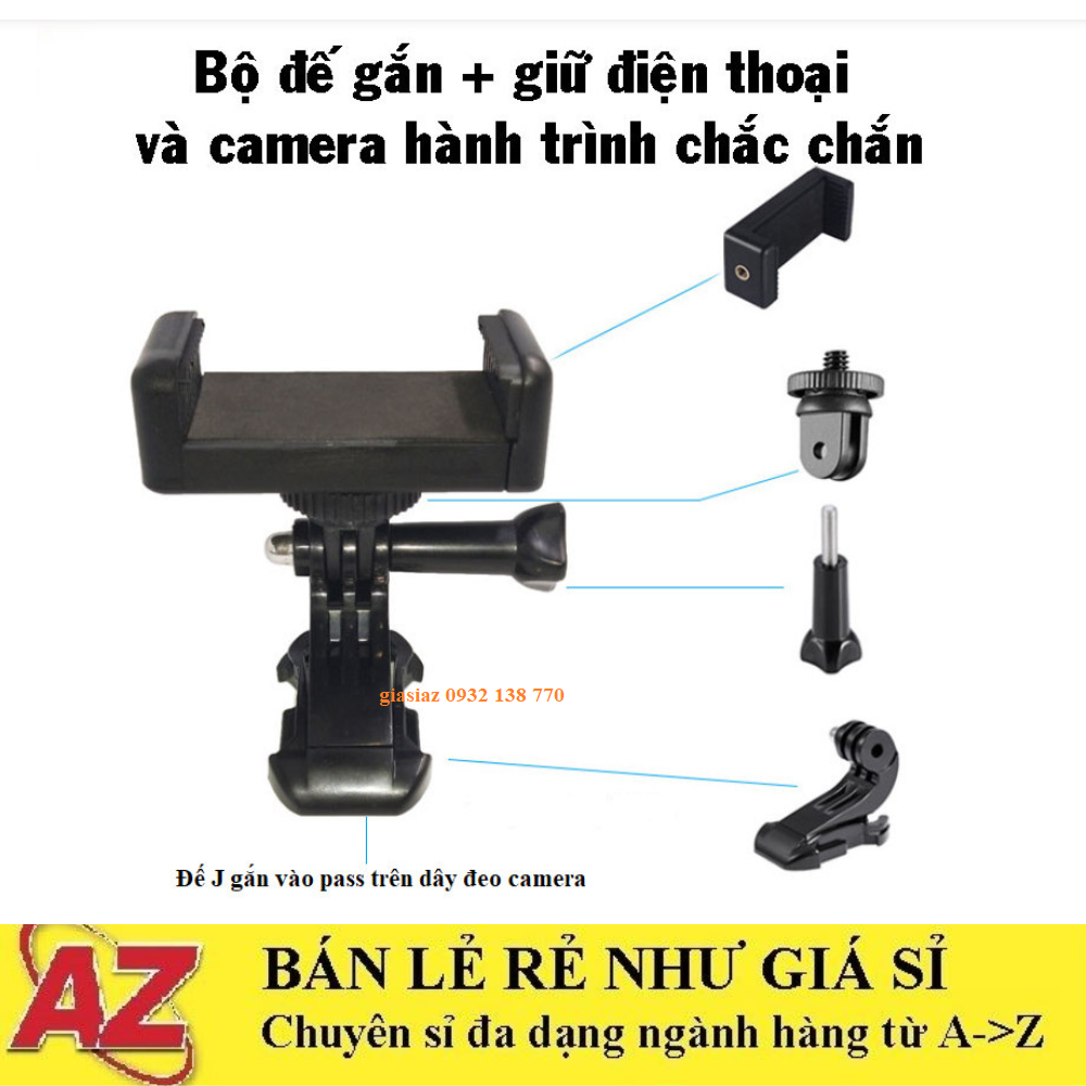 Bộ 4 Món Phụ Kiện Gắn Điện Thoại Vào Dây Đeo Ngực Để Quay Phim