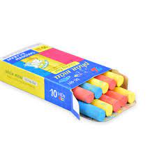 Phấn viết bảng không bụi Phấn trắng - phấn màu [10 viên] Thiên Long THIỆN PHƯỚC