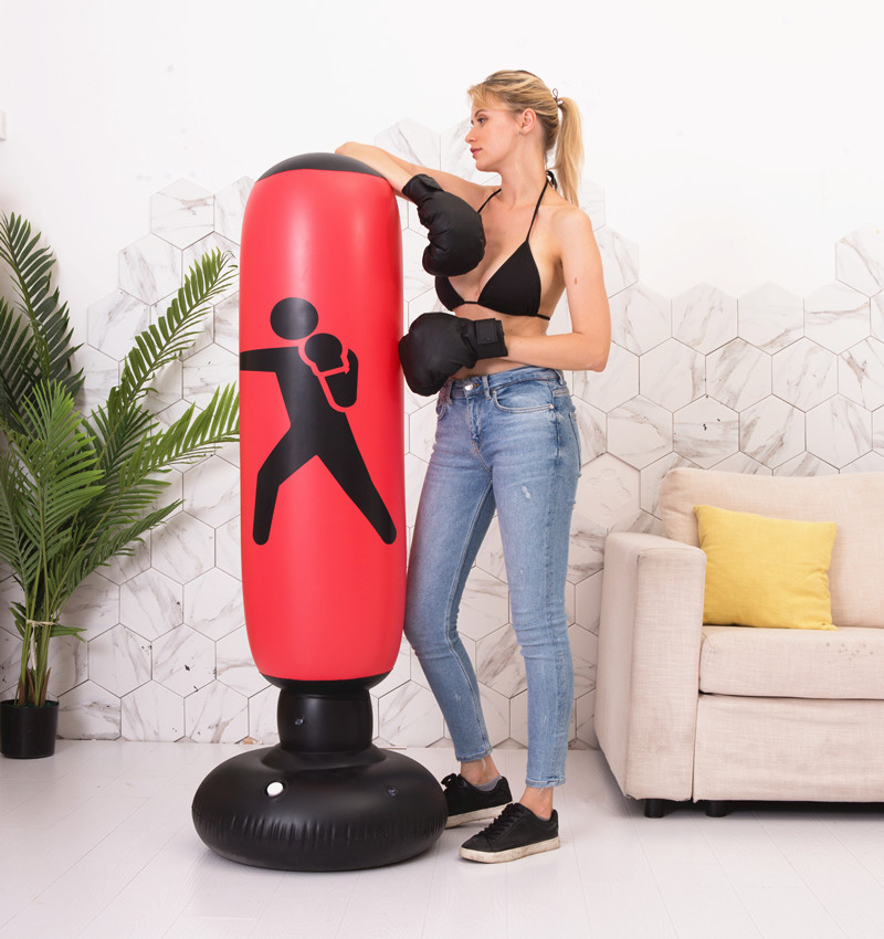 Trụ hơi boxing cao cấp xả stress, Trụ hơi đấm bốc tự cân bằng 1m6,Nâng cao sức khỏe, giảm mỡ bụng