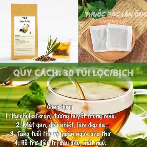 Trà sâm dứa, vị ngọt dịu, đậm vị trà, hương sâm dứa, thanh mát, giải khát, phù hợp mọi lứa tuổi