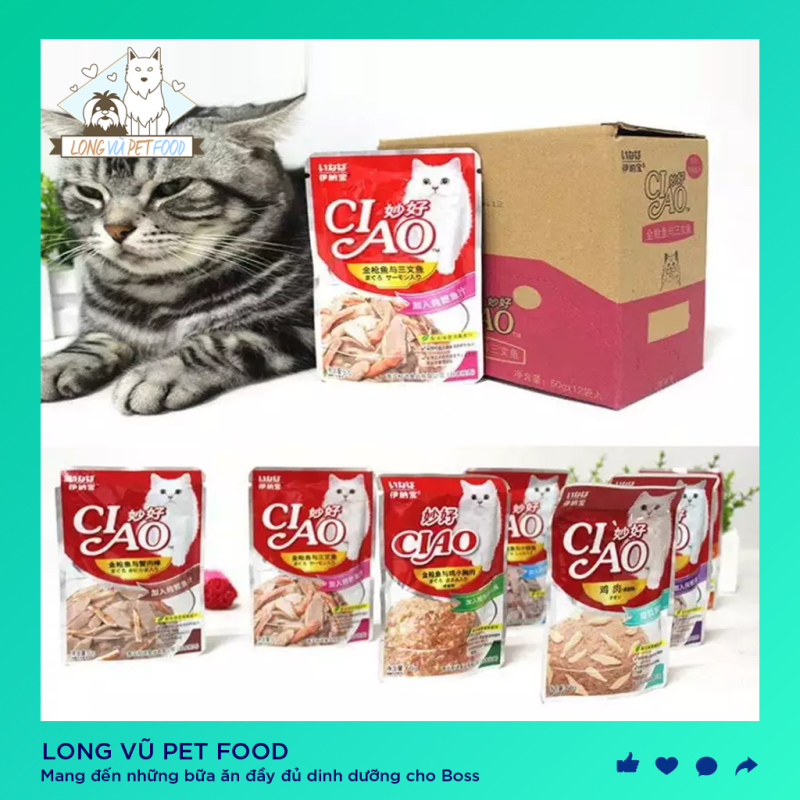 Thức ăn Pate cho mèo Inaba Ciao gói 60gr