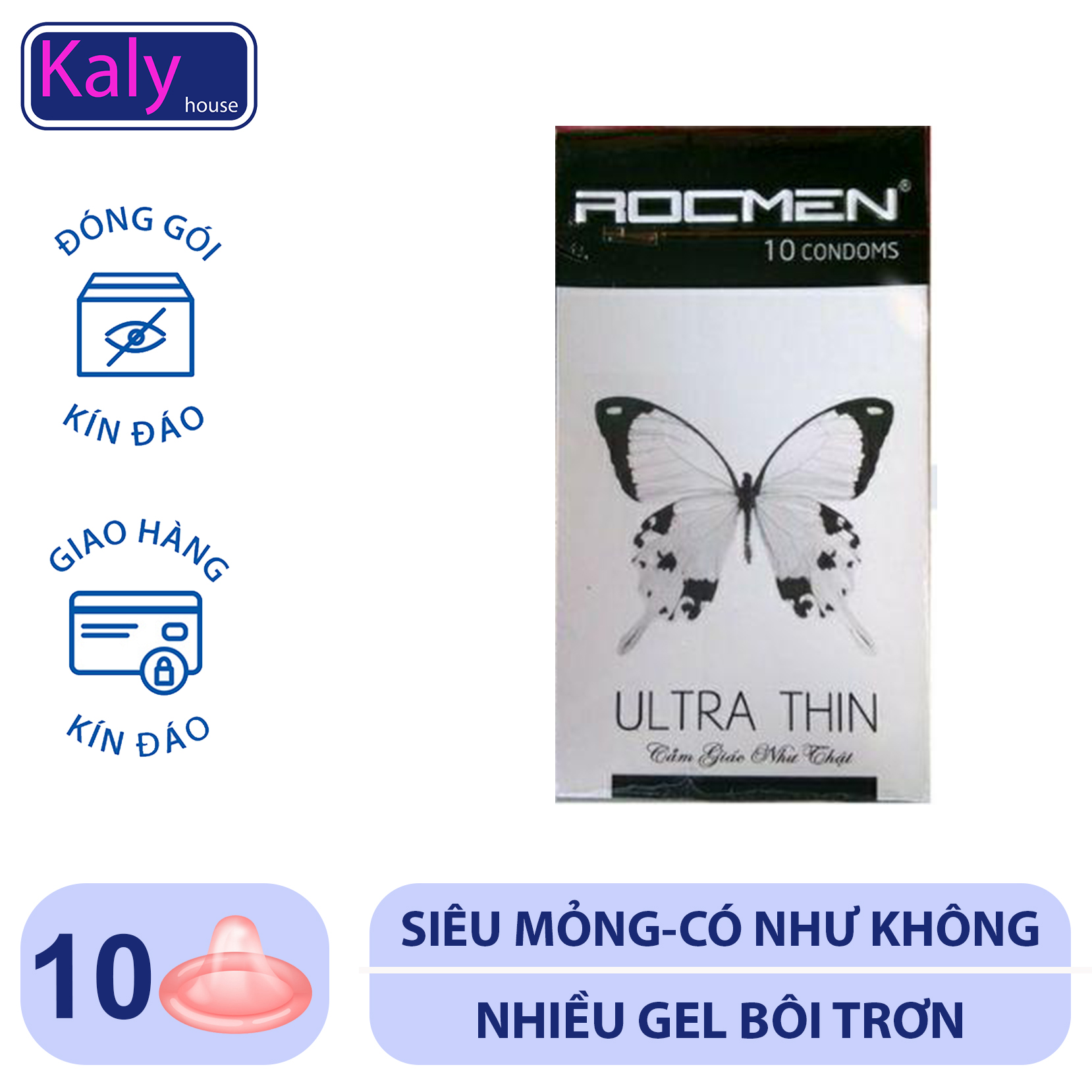 BAO CAO SU ROCMEN ULTRA THIN SIÊU MỎNG HỘP 10 BAO.