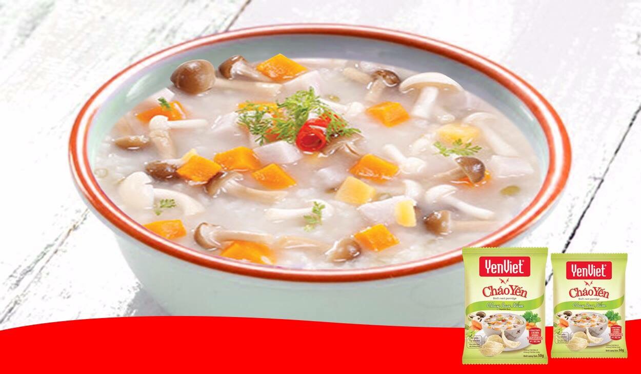CHÁO YẾN DD CHAY RAU NẤM YENVIET