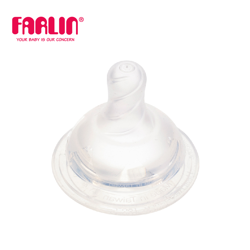 Núm Ty Silicon Siêu Mềm Chống Sặc Dùng Cho Bình Cổ Rộng FARLIN  (cặp núm ty)