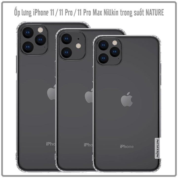 Ốp lưng cho apple iphone 11 / 11 pro / 11 pro max tpu trong suốt nillkin nature