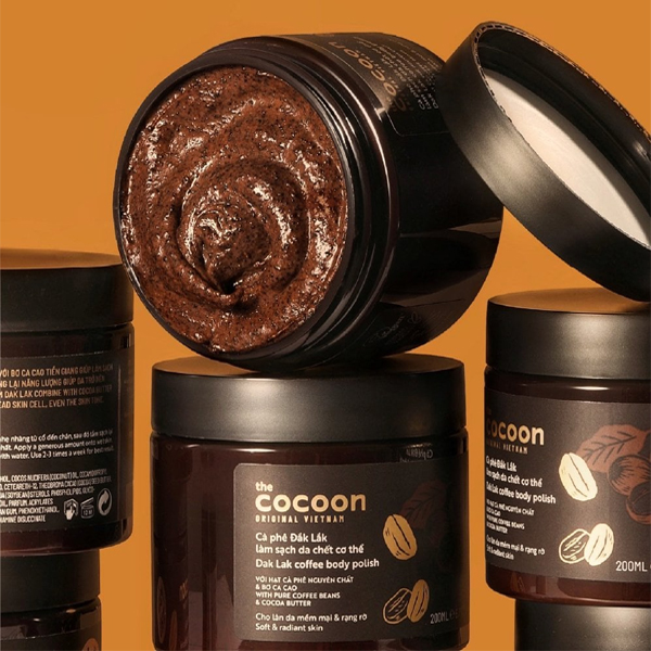 Combo 3 Hộp Cà phê Đắk lắk làm sạch da chết Cocoon 200ml