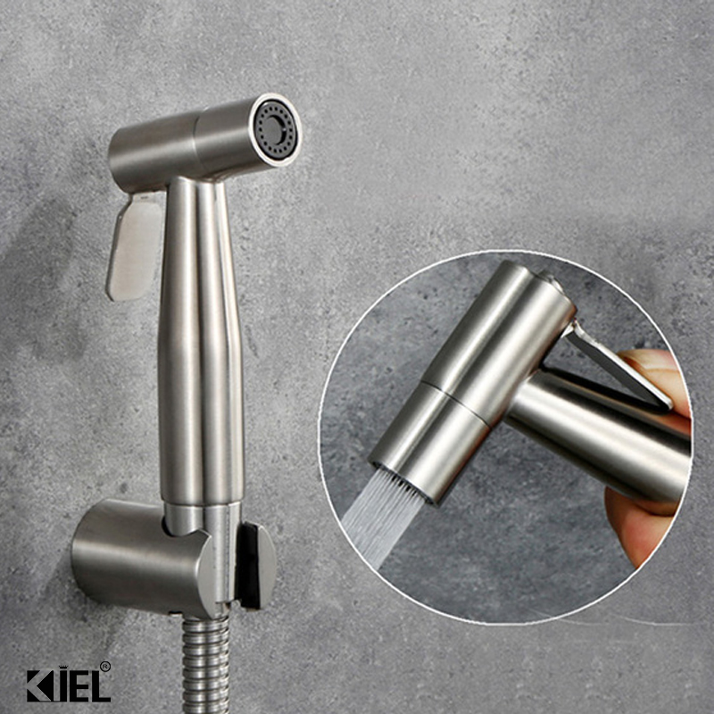 Bộ xịt nhà vệ sinh cao cấp SUS304 - (Xịt + dây + giá đỡ)