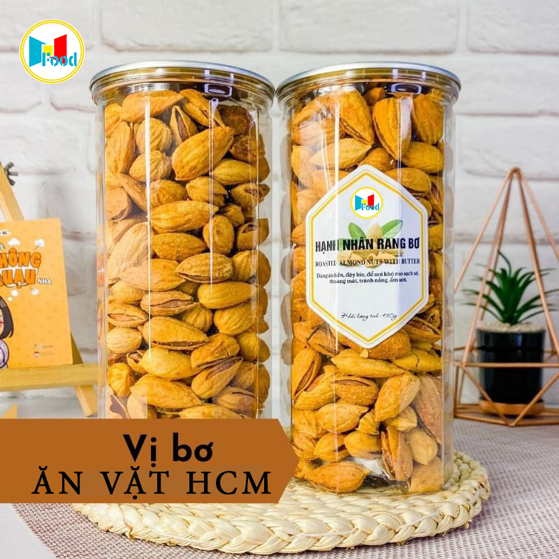 Hạnh nhân rang bơ mỹ lon 350.gram