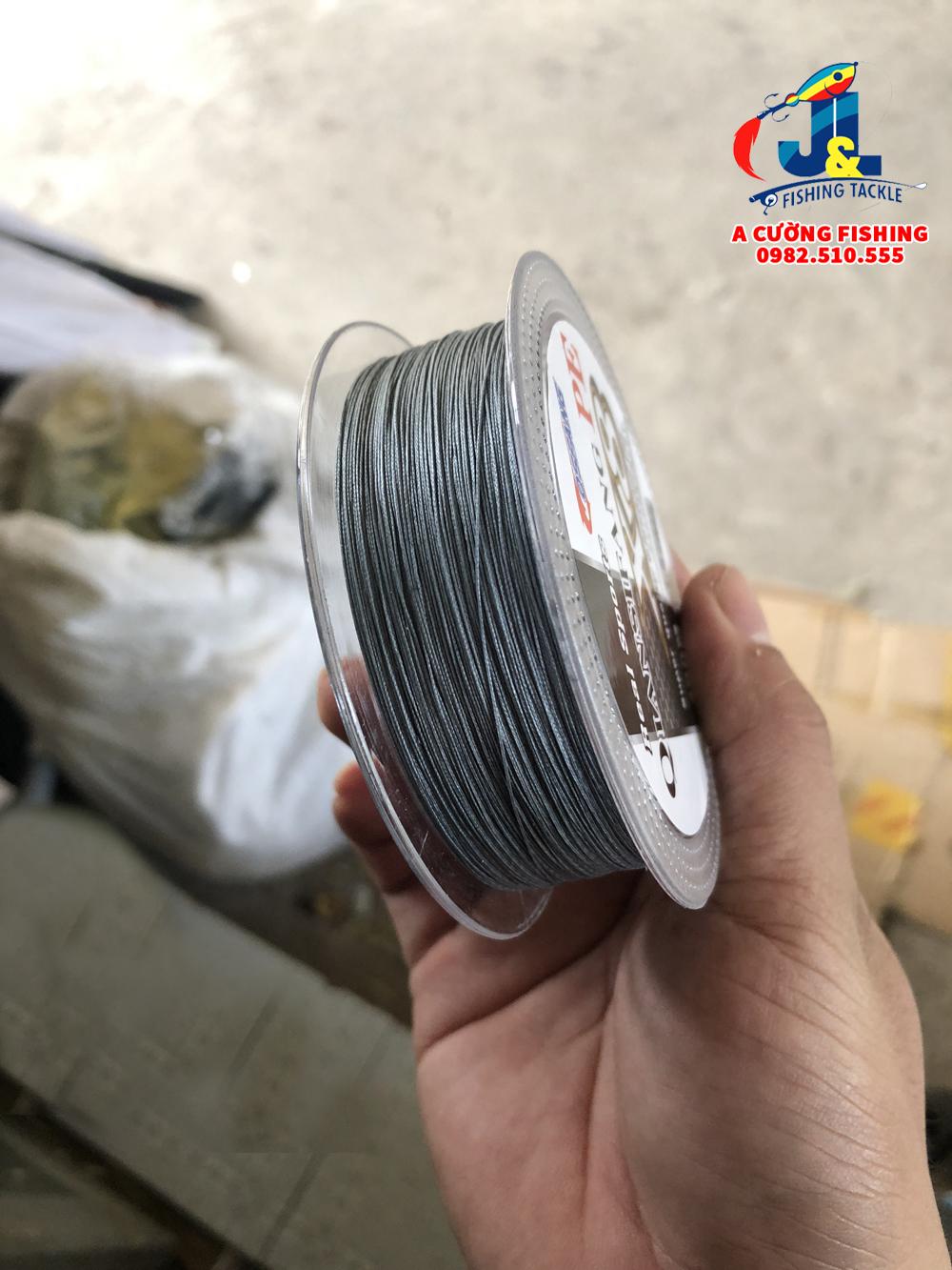 Dù Câu PE X8 Nhật Bản Dù Siêu Dai - Xám