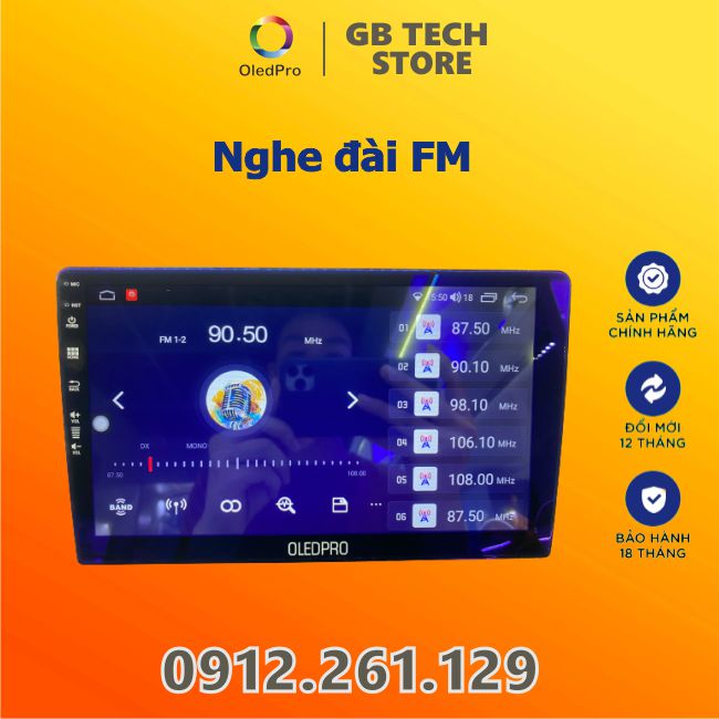 Màn Hình Android OLED PRO A3 New ram 2gb-rom 32gb chips 4 nhan manh mẽ