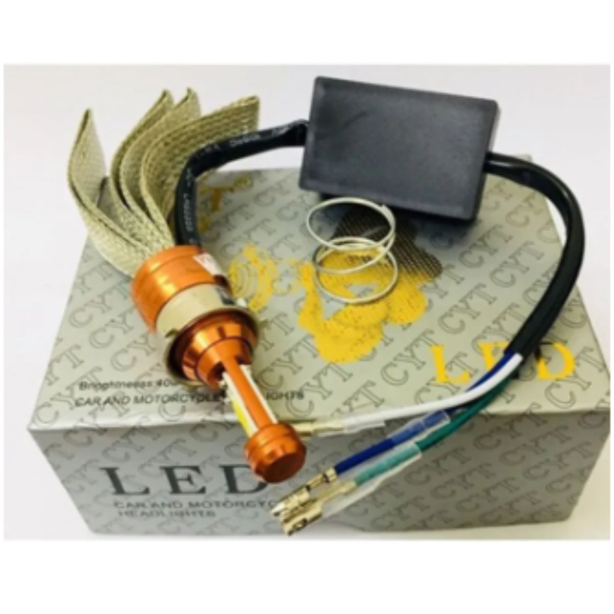 (GIẢM GIÁ ) Đèn pha led CYT chân M5 siêu sáng, Đèn led đuôi công tản nhiệt gắn cho xe DR, Siêu đèn LED CYT đuôi công cho đèn pha siêu sáng