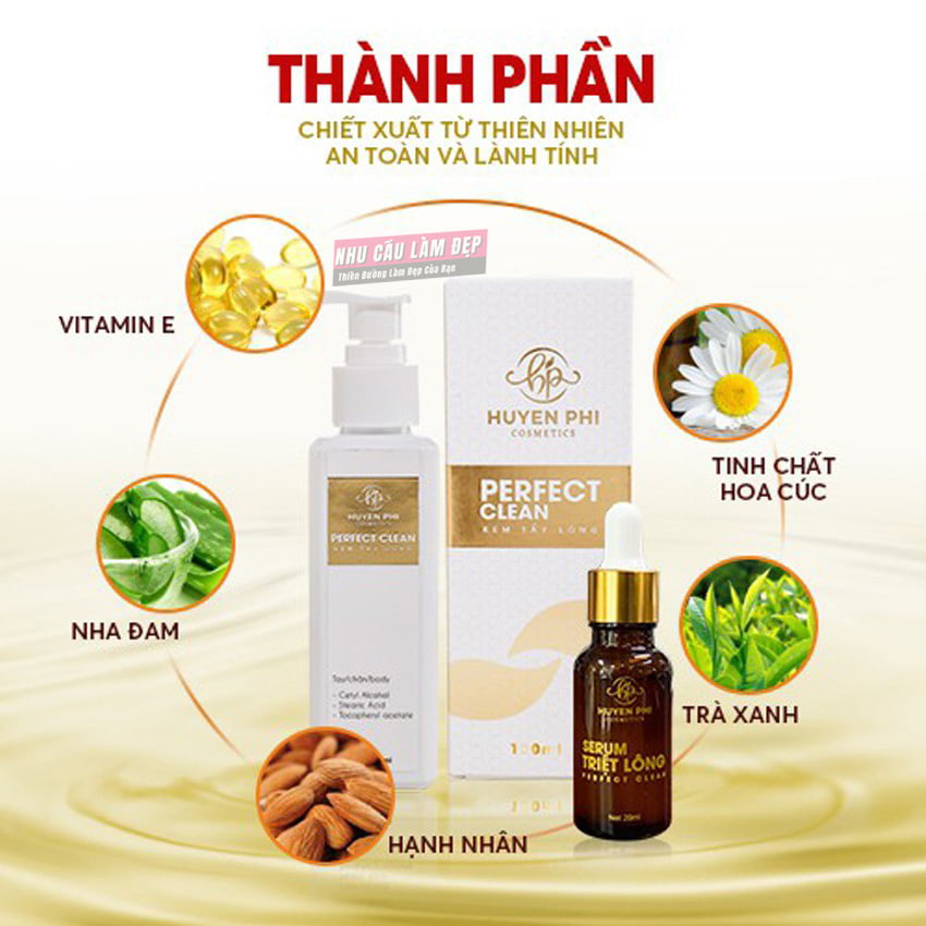 (Tặng Serum) Kem Tẩy Lông Huyền Phi 120ml Triệt Lông Nách Triêt Lông Vùng Kín Lông Tay Chân Cơ thể An Toàn Tại Nhà