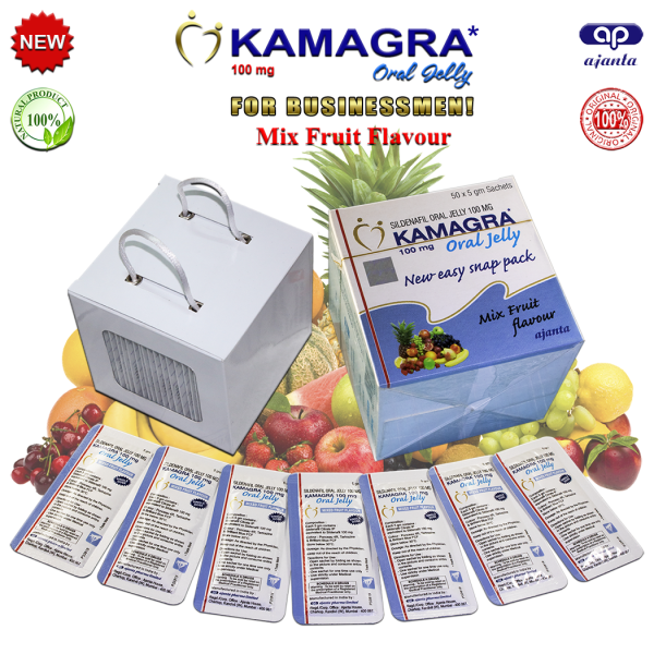 Tăng Cường Sinh Lý Nam Kamagra Oral Jelly (50 Gói) - Hương Vị Mix Fruit Flavour nhập khẩu