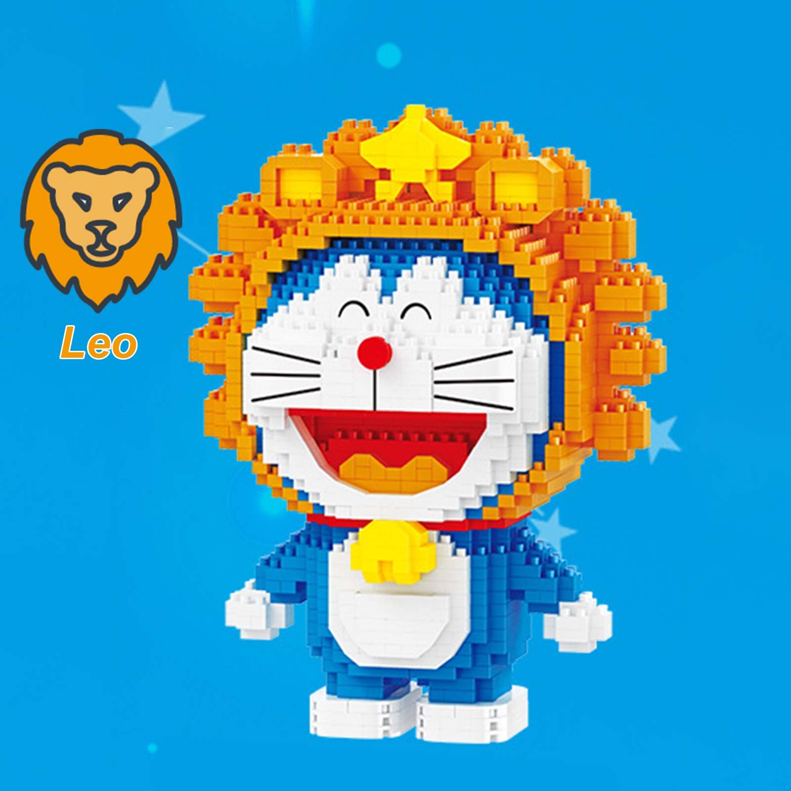 ASTELLA Khối Xây Dựng Mười Hai Chòm Sao Doraemon Khối Xây Dựng Hạt Nhỏ Bảo Vệ Môi Trường Khối Lắp Ráp Đồ ChơI Mèo Doraemon