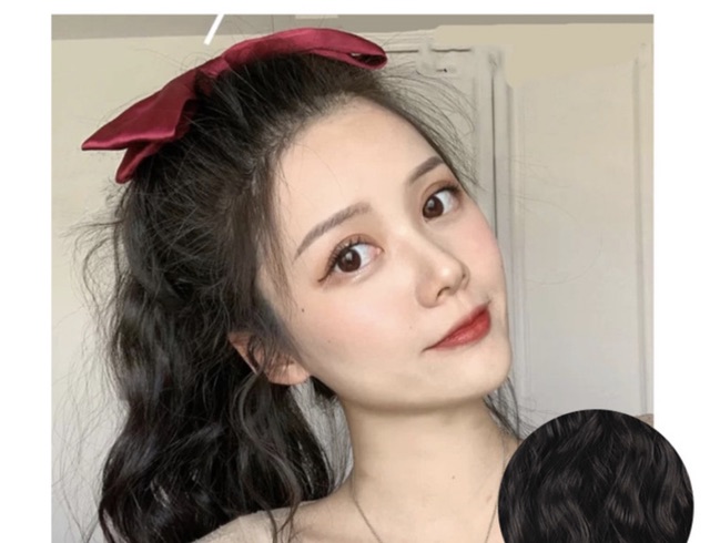 Tóc giả cột xù dợn đính kèm nơ tóc 😍😍FREESHIP❤️❤️