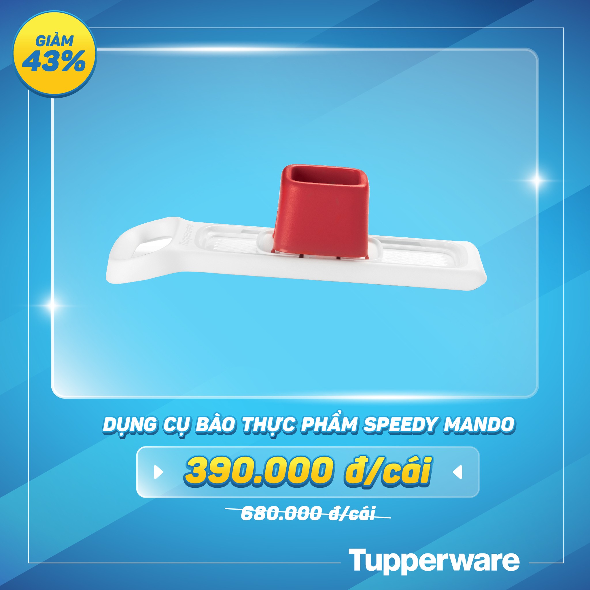 [Nhập RS0822 giảm 30k cho đơn 99k]Dụng cụ bào thực phẩm Tupperware Speedy Mando