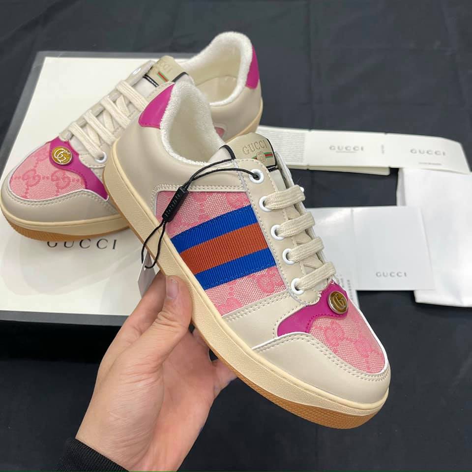 Giày nữ Sneaker Guccci Screener leather ( GC hải tú)