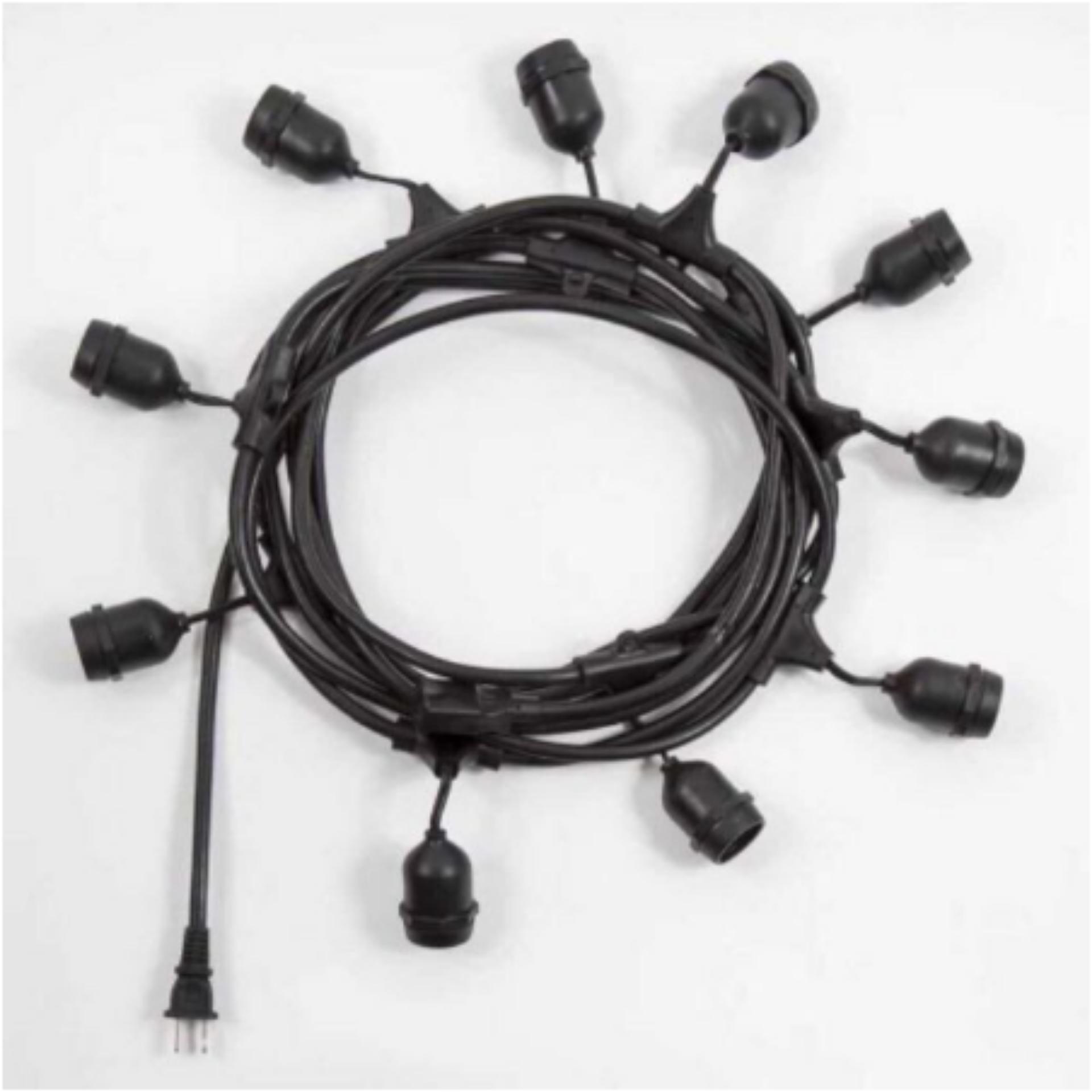 Bộ dây treo kín nước dài 5m 10 đuôi đèn e27