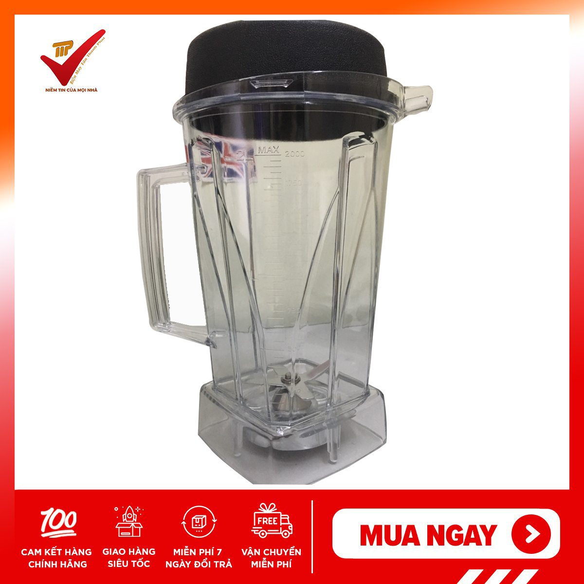 [Voucher 7% Max 800K] Bộ cối 2L cho máy xay sinh tố công nghiệp