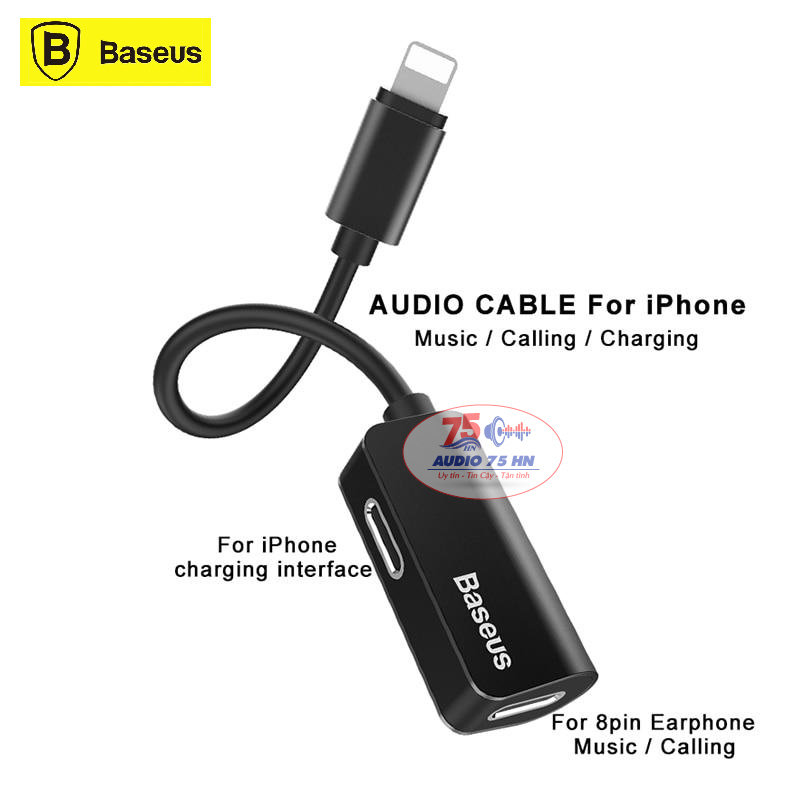 {Chính hãng} Bộ Chia Cổng Lightning Baseus L37 cho iPhone 7/ iPhone 8/ iPhone X/iPhone 11