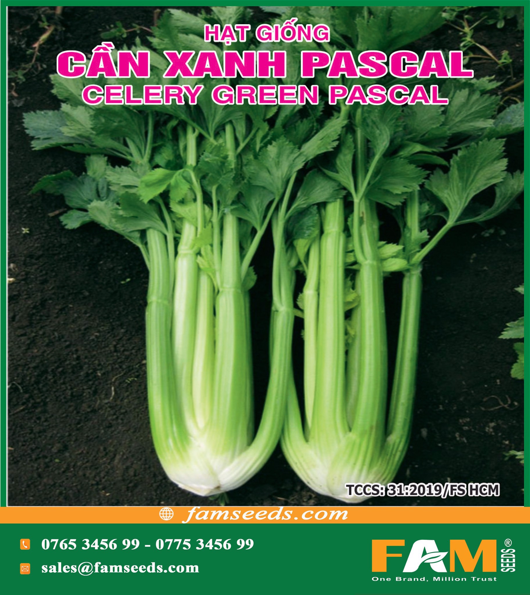 Hạt Giống Cần Xanh Pascal Sen Vàng Gói 2Gram