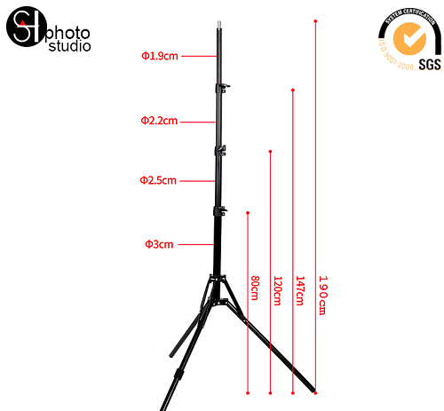Chân đèn 1.9 mét gấp ngược