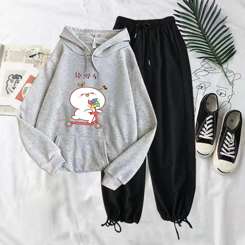 SET BỘ HOODIE HẠT MẦM KÈM QUẦN BOOM PHÙ HỢP ĐI HỌC , ĐI CHƠI
