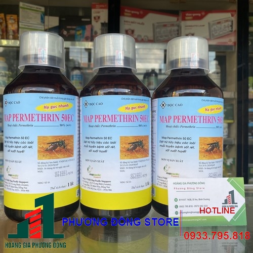 Thuốc diệt muỗi và côn trùng Map Permethrin 50EC - diệt muỗi Anh Quốc (chai 1 lít)