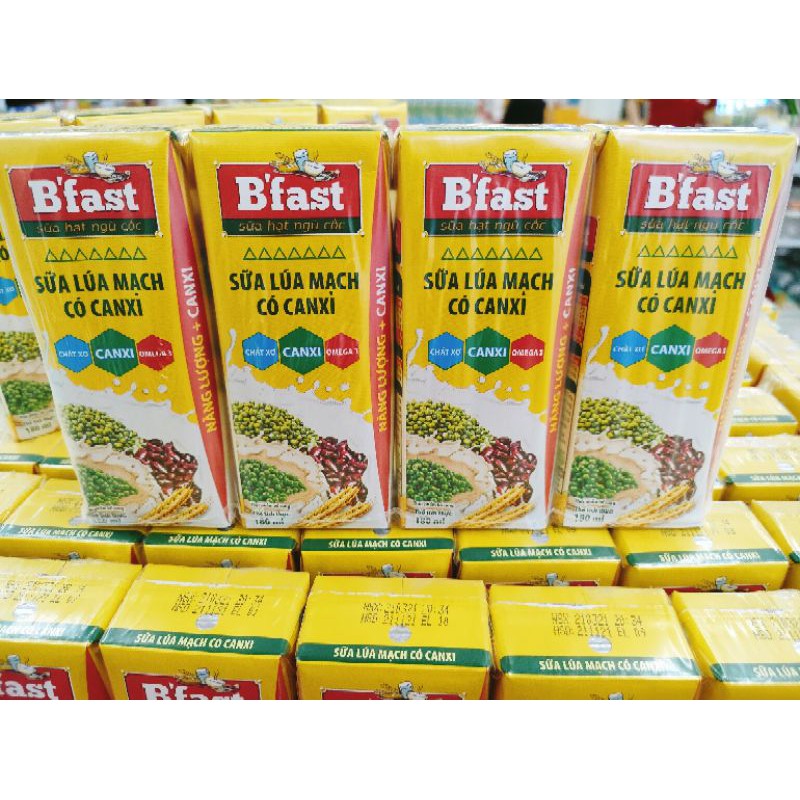 sữa uống từ mầm lúa mạch B'fast thùng 12 lốc 48 hộp