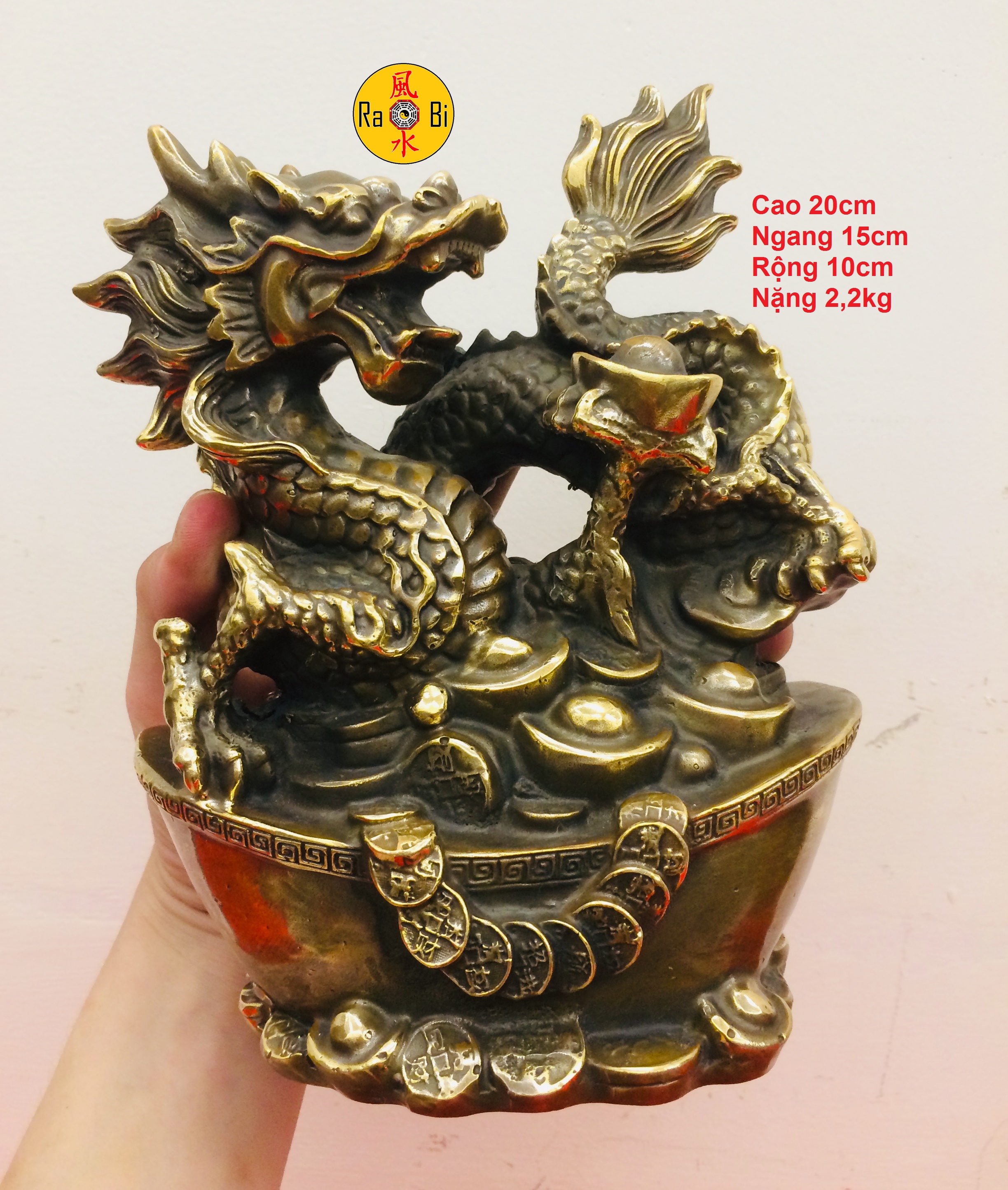 Rồng ngồi Cục Vàng - Tượng Đồng Phong Thủy
