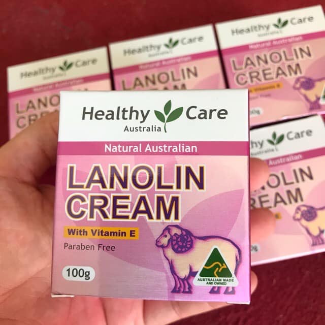 Kem dưỡng da chiết xuất từ nhau thai cừu của úc healthy care lanolin cream with sheep placenta 100g - 9794