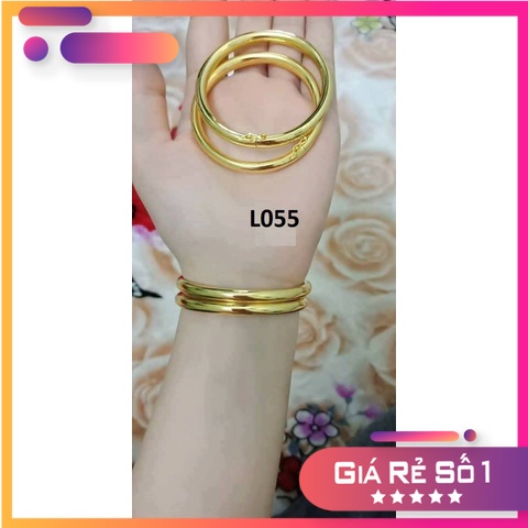 Lắc tay vòng trơn mạ vàng 18k như thật