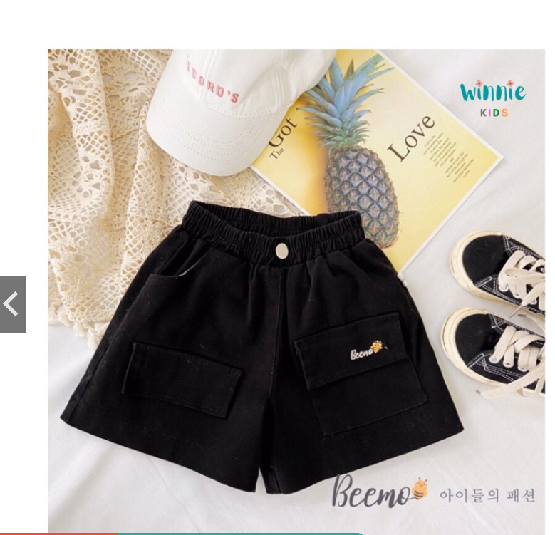 Quần Đùi Chất Kaki Cho Bé BEEMO màu vàng cam ( Kèm Ảnh Thật )
