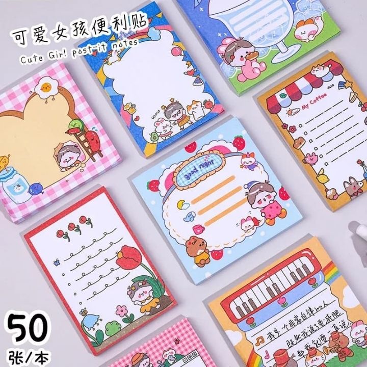 Combo 2 Xấp Giấy Nhớ 50 tờ Giấy Note Giấy Ghi Nhớ Cute Dễ Thương Cho Học Sinh Sinh Viên Văn phòng