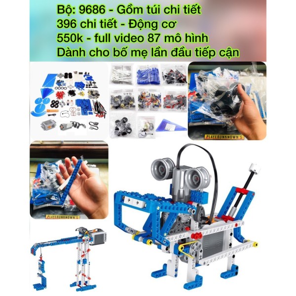 Bộ Lego 9686Lego EducationTechnicLắp 100+ Mô Hình Có Động CơCó Bảo Hành