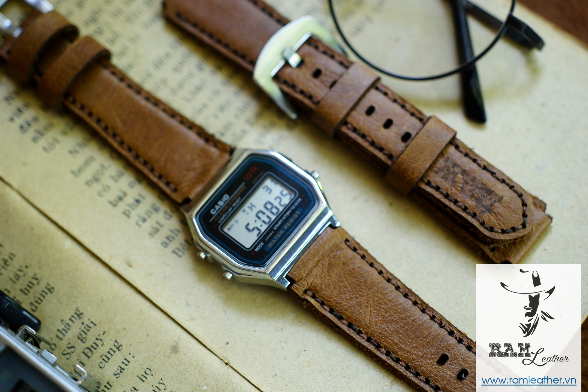 WATCH STRAPS DOUBLE COW LEATHER REAL