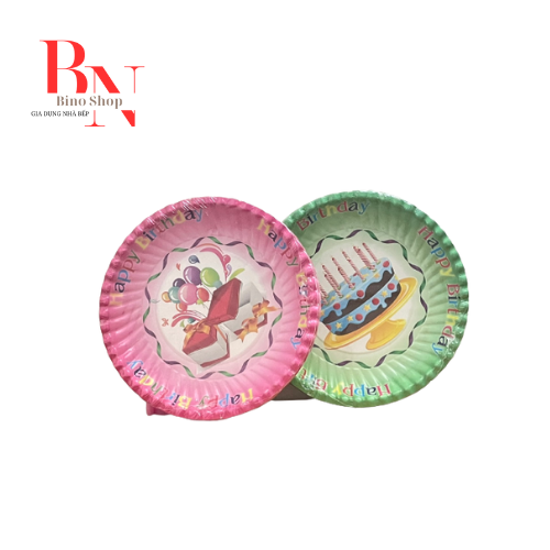 Đĩa Giấy Sinh Nhật 16cm- Xấp 10 Cái