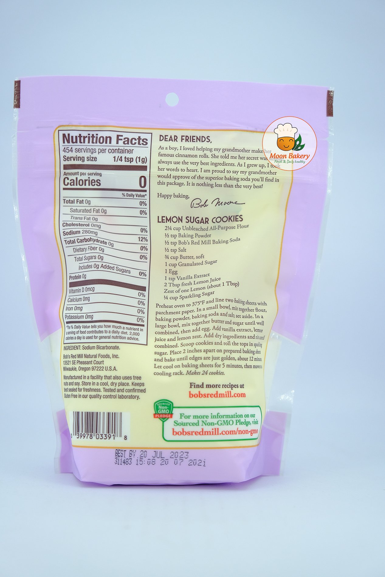 Muối nở (Baking soda) Bob’s red mill Mỹ gói 454gr - HSD 7/2023