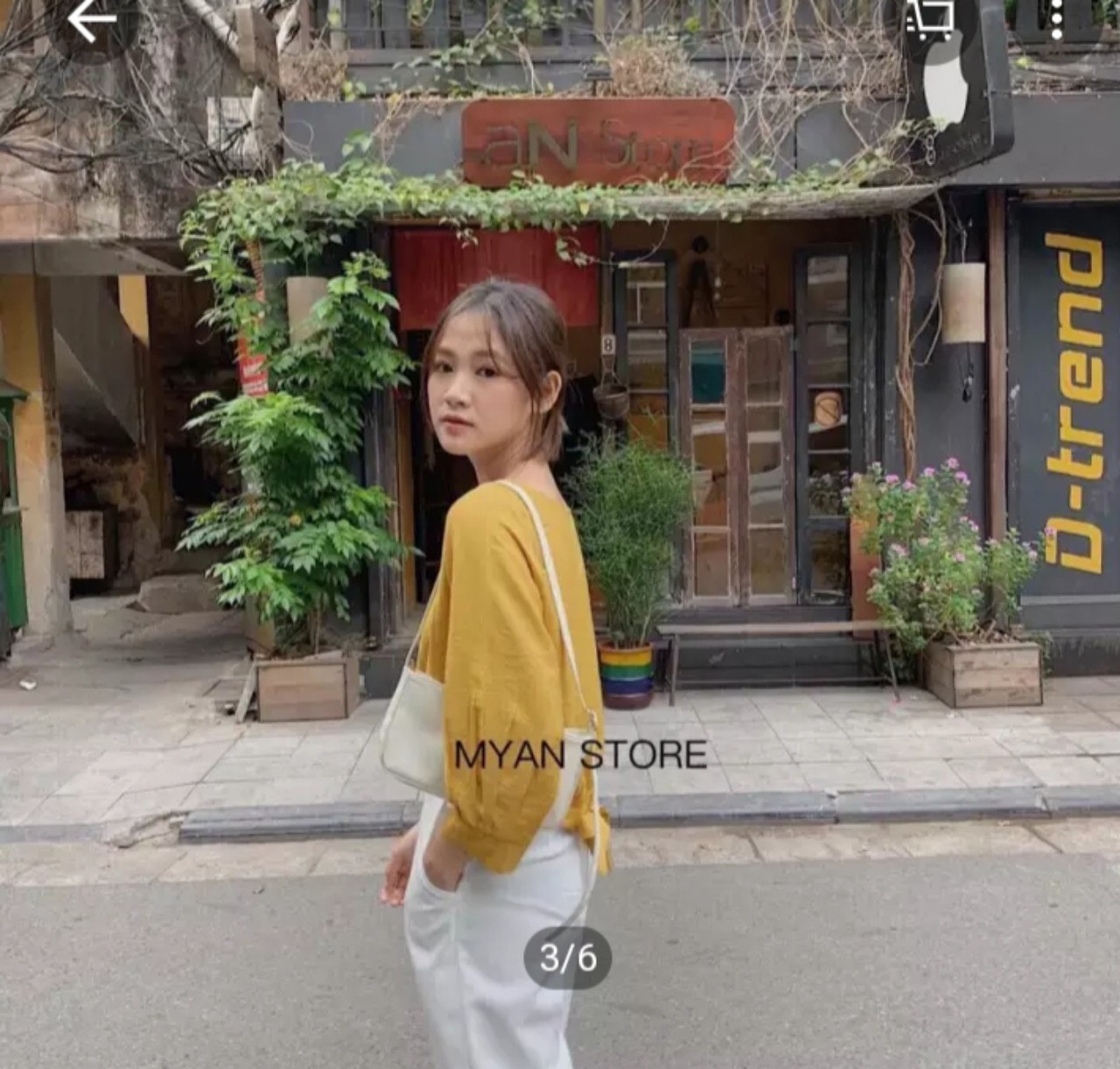 Áo voan sơ mi nút sau kèm thắt nơ sau sành điệu TTSLA00629(tts0741)