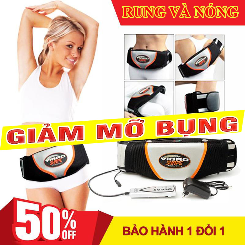 [HCM]đai massage bung rung và nóngĐai massage toàn thân - Máy massage lưng giảm mỡ hiệu quả - Máy Massage nóng và rung Vibro Shape. Đánh tan mỡ bụng nhanh chóng giảm béo hiệu quả nhanh chóng.